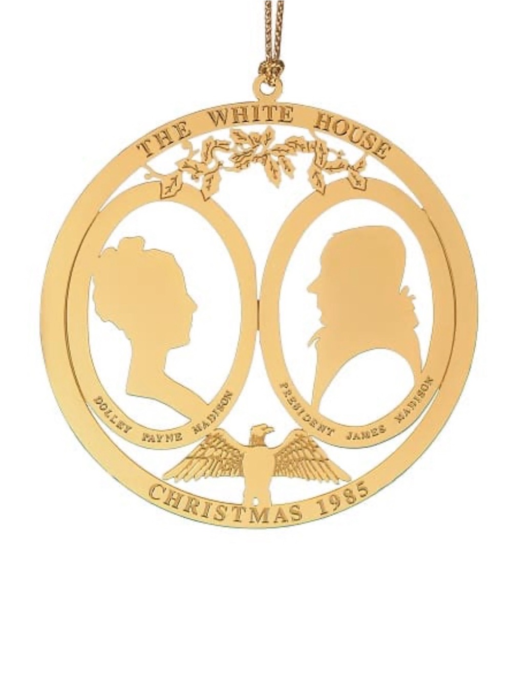 Vintage 1985 James Madison White House ornament